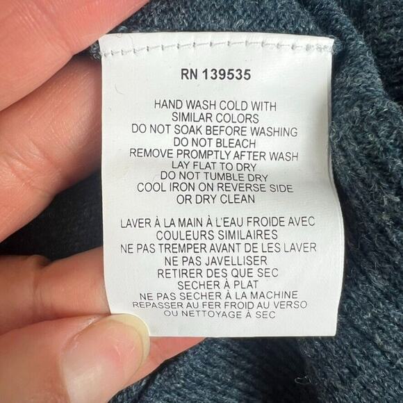 Grayers Clothiers Sweater Mens M Blue Green Crew Neck Wool and linen blend - Picture 5 of 8